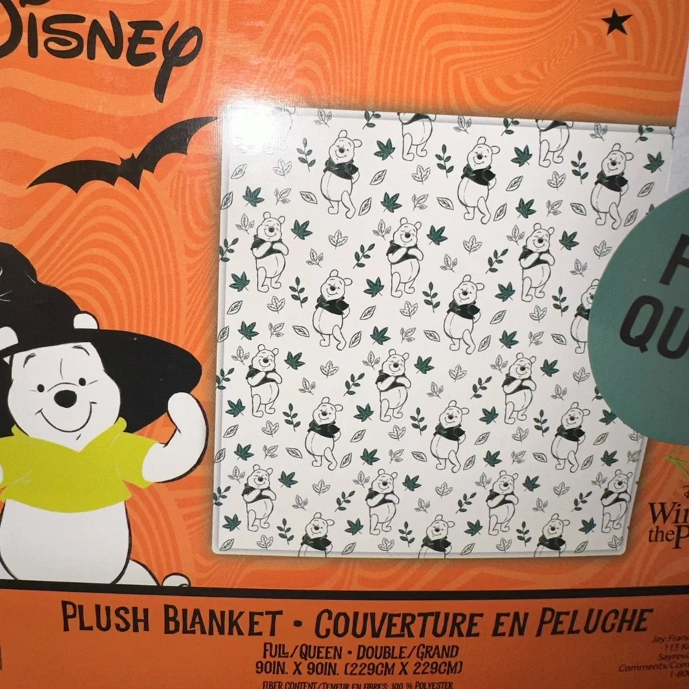 Disney Winnie the Pooh Queen Plush Throw Blanket
